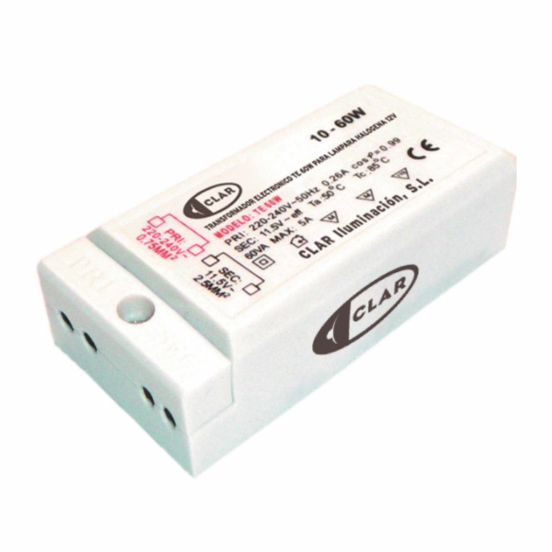 TRANSFORMADOR ELECTRONICO 60W 12V