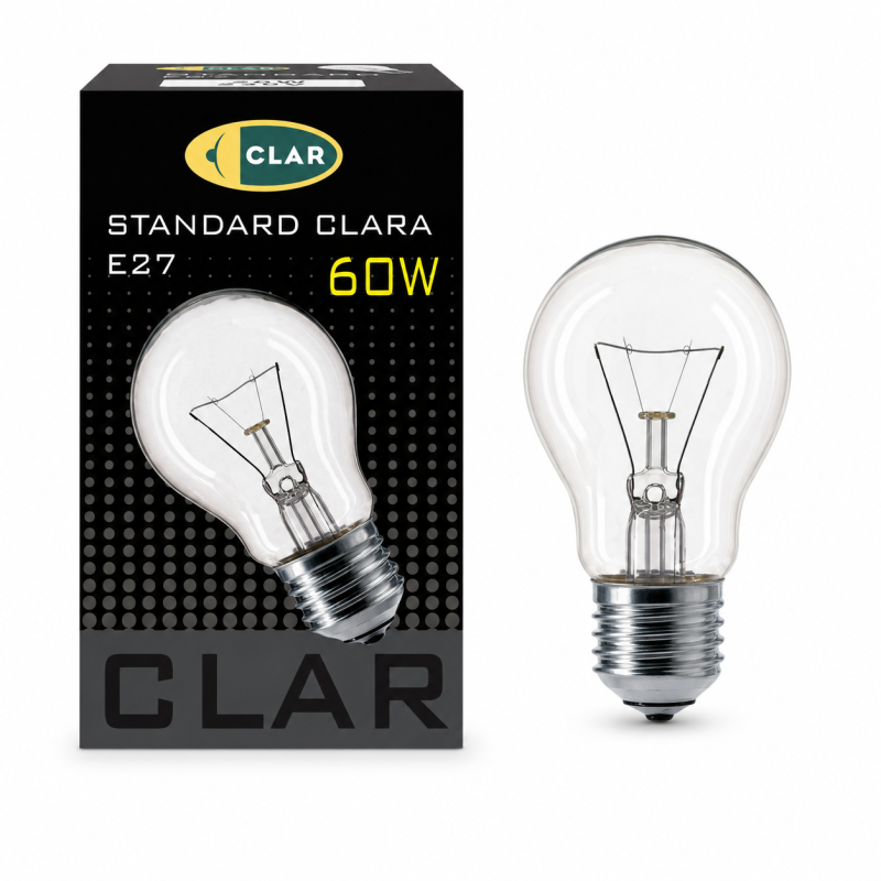 Bombilla Incandescente E27 Standard Clara 60W