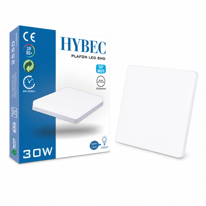 Plafón LED 40W Cuadrado Ø300 mm