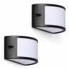 Aplique Pared Exterior Semicircular Aluminio.