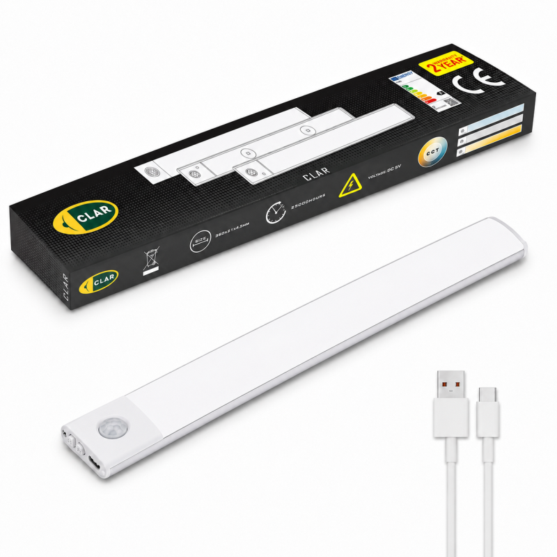 CLAR - Luces Para Armarios Interiores, Luz LED Magnética Con Sensor De Movimiento,40 Cm