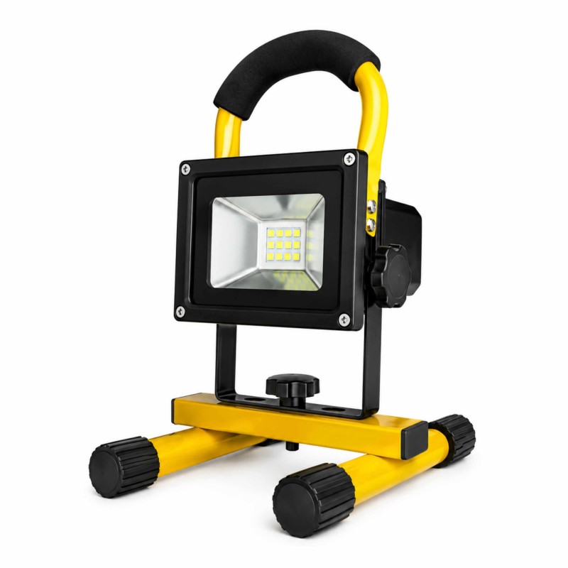 LION PROYECTOR LED SOPORTE BATERÍA RECARGABLE 30W NEGRO