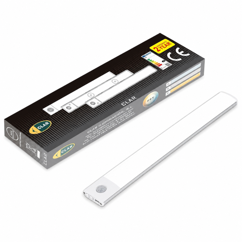 CLAR - Luces Para Armarios Interiores, Luz LED Magnética Con Sensor De Movimiento,30 Cm