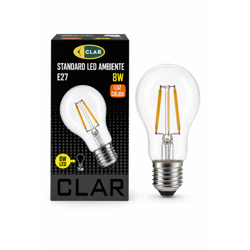 Bombillas LED E27 Filamento 8W A60