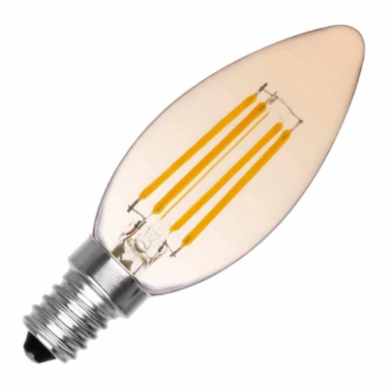 VELA LED E14 FILAM. 4W AMBER REGULABLE