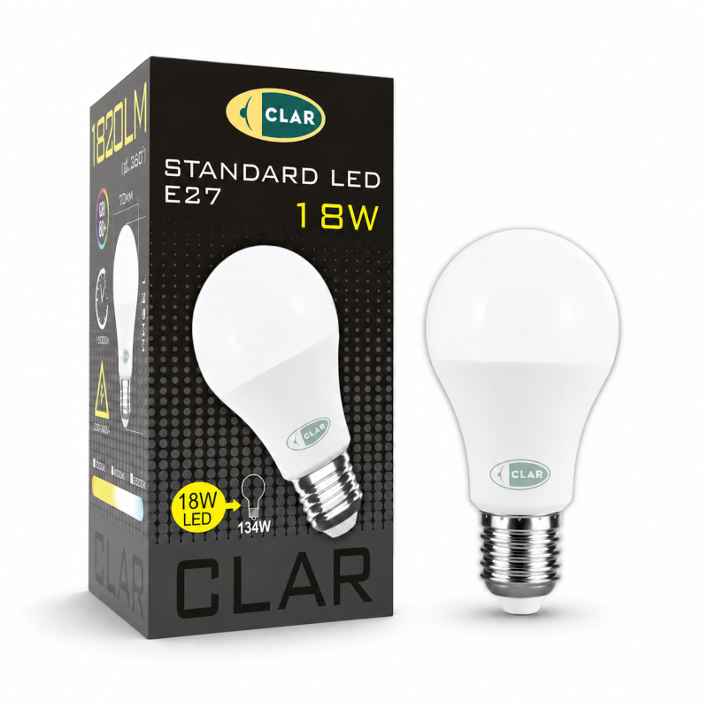 Bombillas LED E27 18W Mate A70