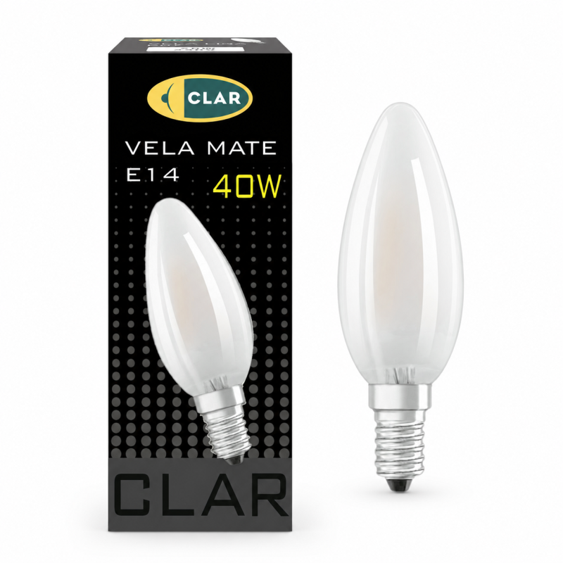 Bombilla Estilo Vela Clara E14 40W