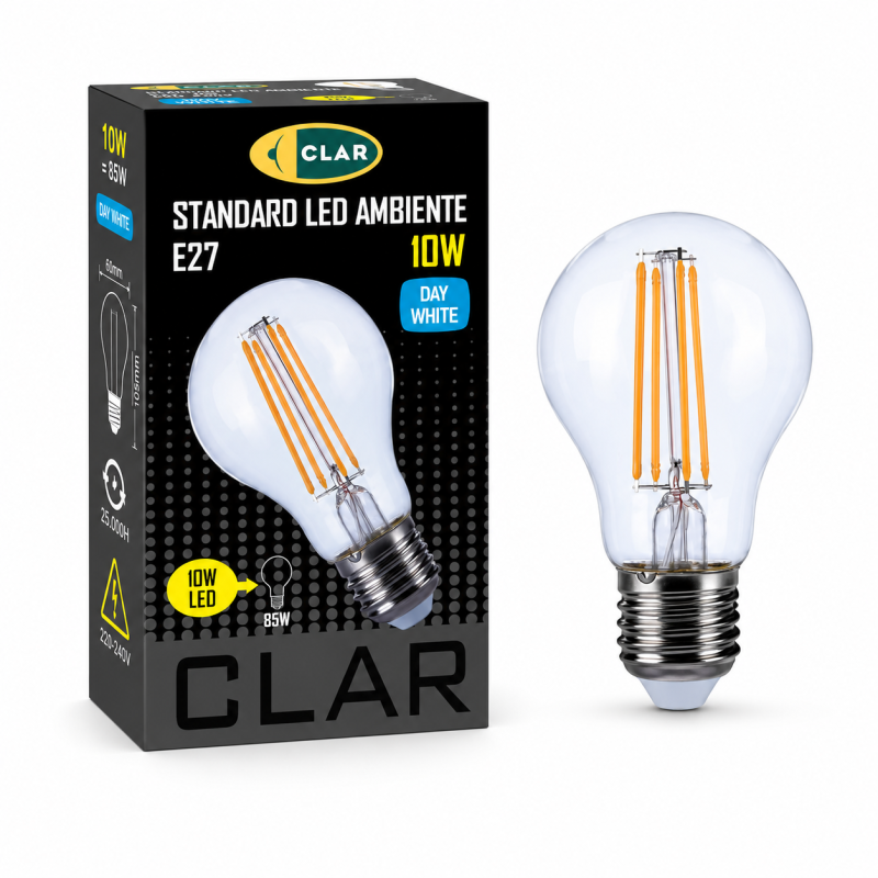 Bombilla LED E27 Filamento 10W A60