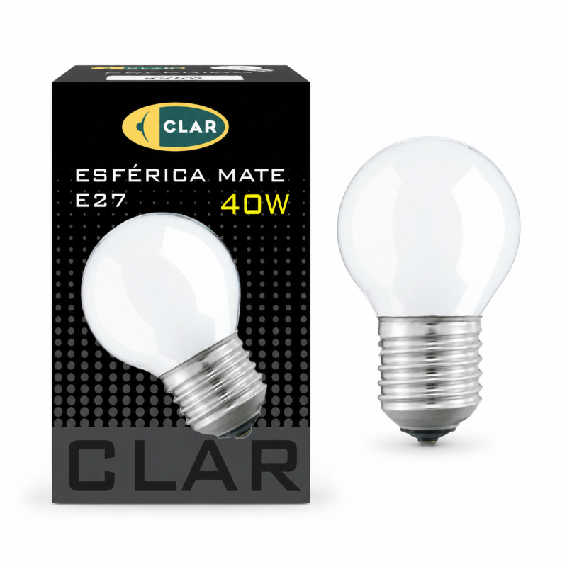 copy of Bombilla Esférica E27 Clara Mate.