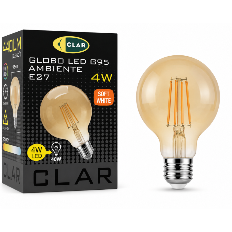 Bombillas LED E27 4W, Globo LED