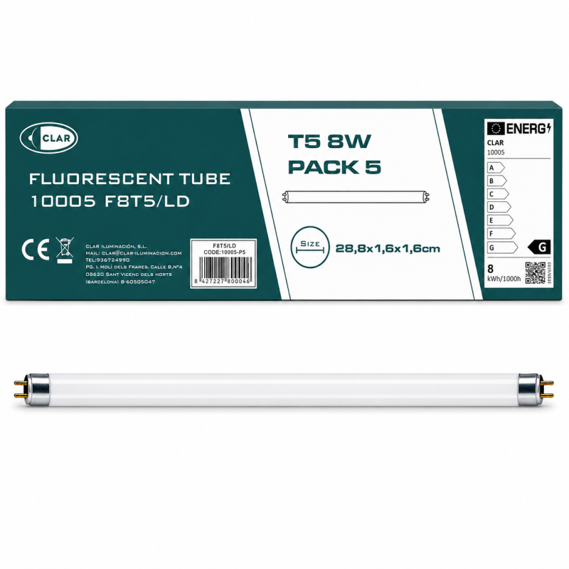 Tubo Fluorescente T5 8W Miniatura