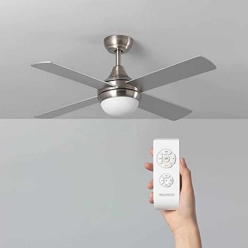 CLAR - Ventilador de Techo con Luz (Ní­quel, 110 cm)