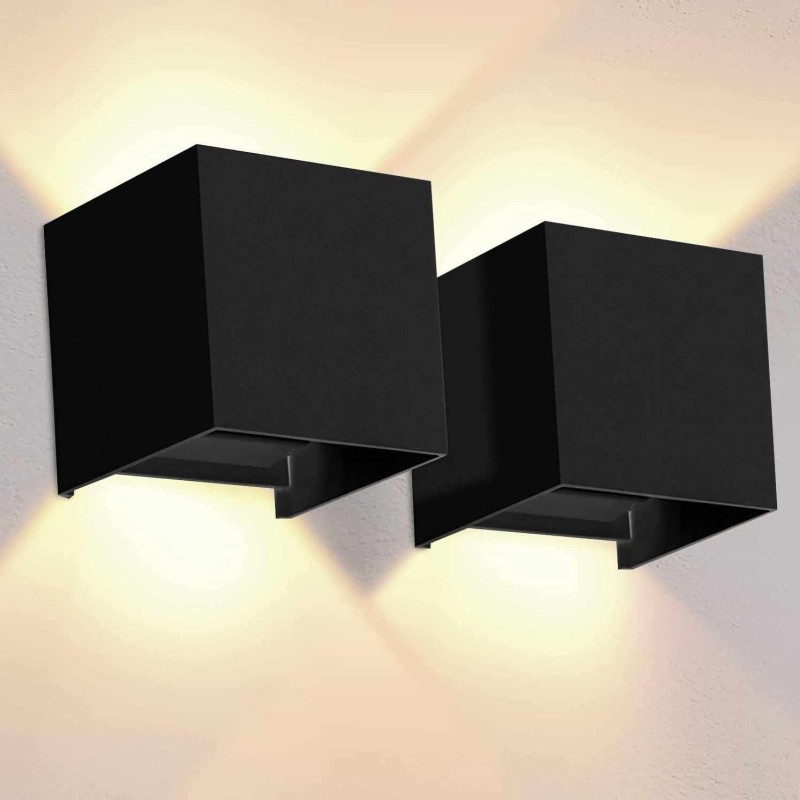 Aplique de Pared Exterior 12W Negro CCT