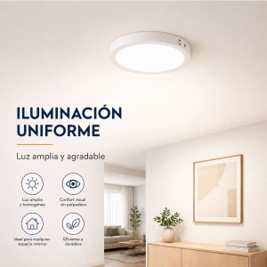 Downlight LED Techo Superficie 20W 3 Tonalidades CCT