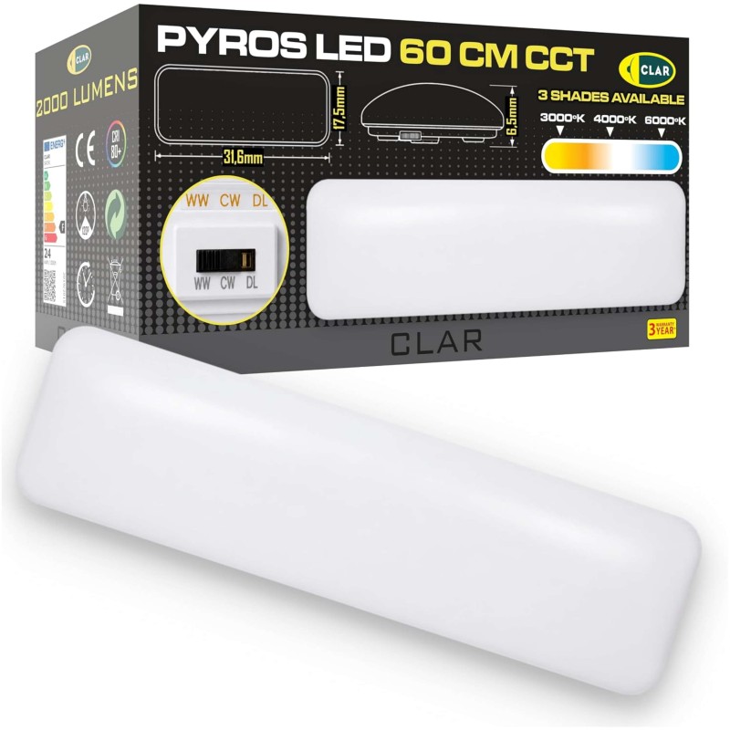 Plafon LED Techo, Plafon LED Techo Rectangular, 3 Tonalidades Seleccionables CCT