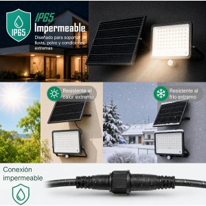 Luces Solares LED Exterior Jardin 300W
