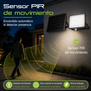 Luces Solares LED Exterior Jardin 300W