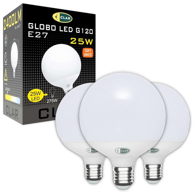Bombilla Globo E27, Bombilla Grande  25W