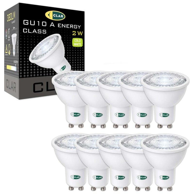 Bombilla GU10 LED 2W, Ojos de Buey LED, Bombilla Bajo Consumo Clase A